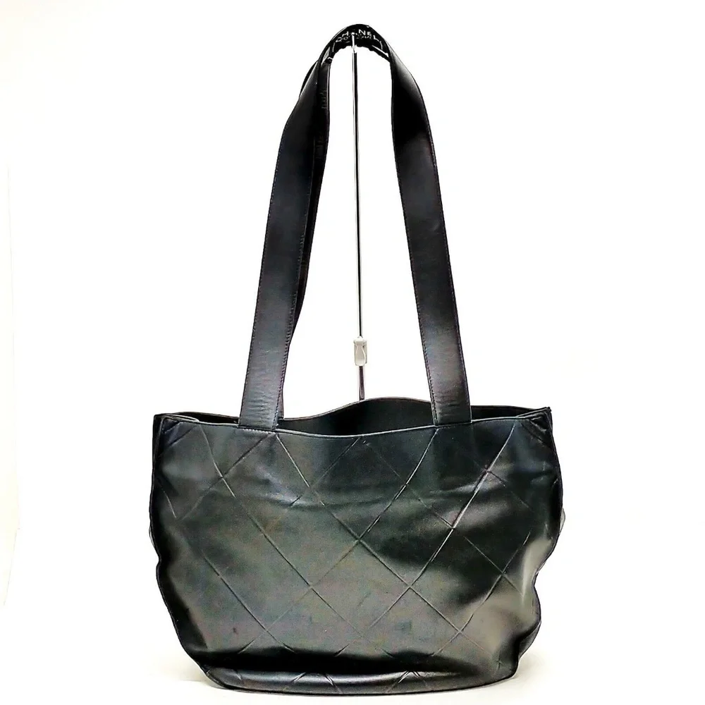 Chanel Black Lamb Skin Tote